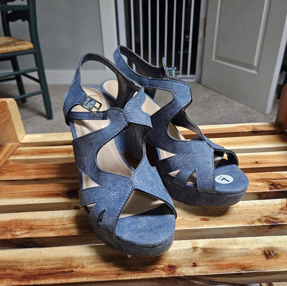 Jasmin Denim Wedges